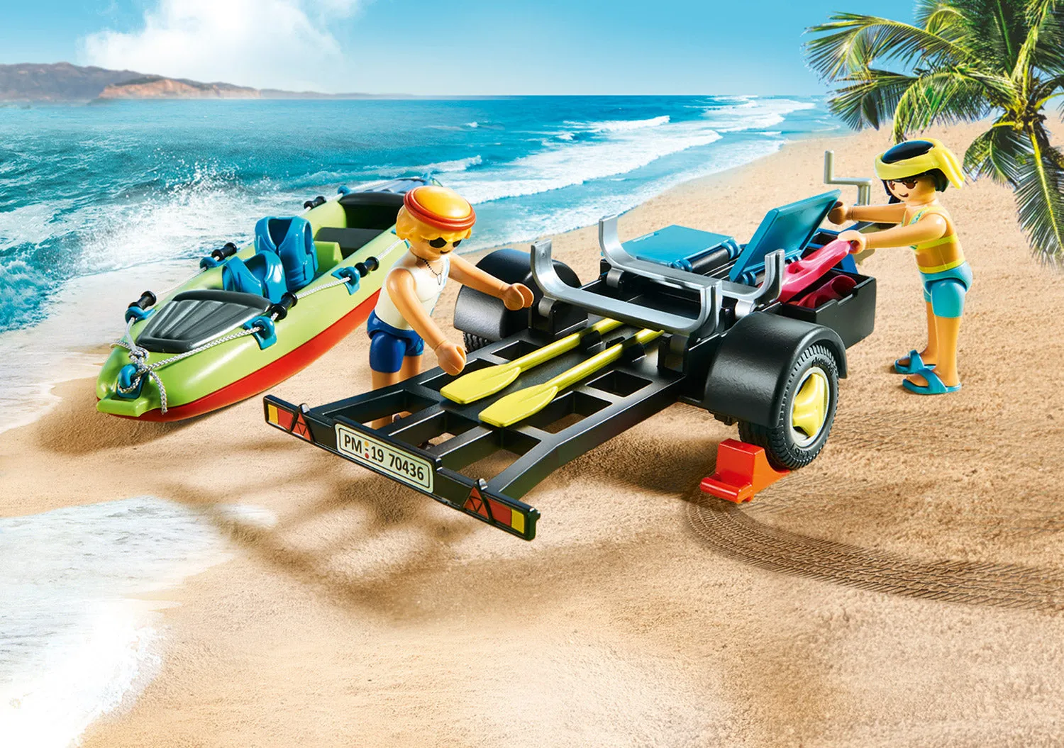 Playmobil 70436 Family Fun Beach Car With Canoe