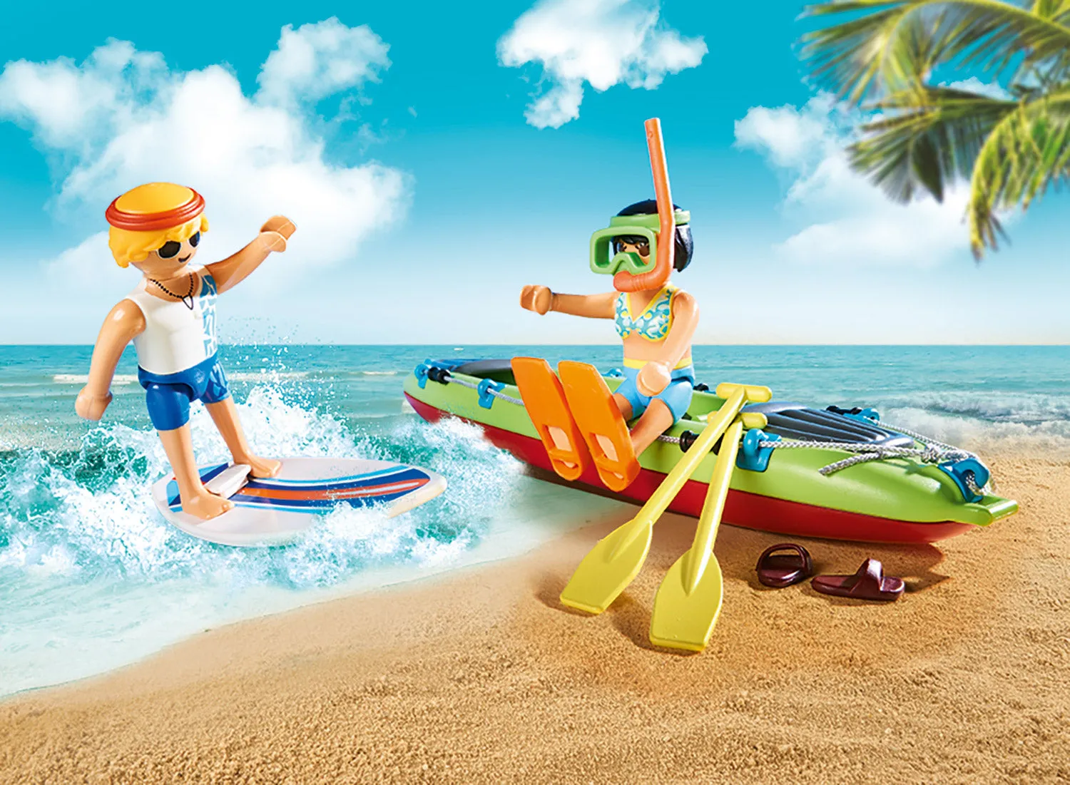 Playmobil 70436 Family Fun Beach Car With Canoe