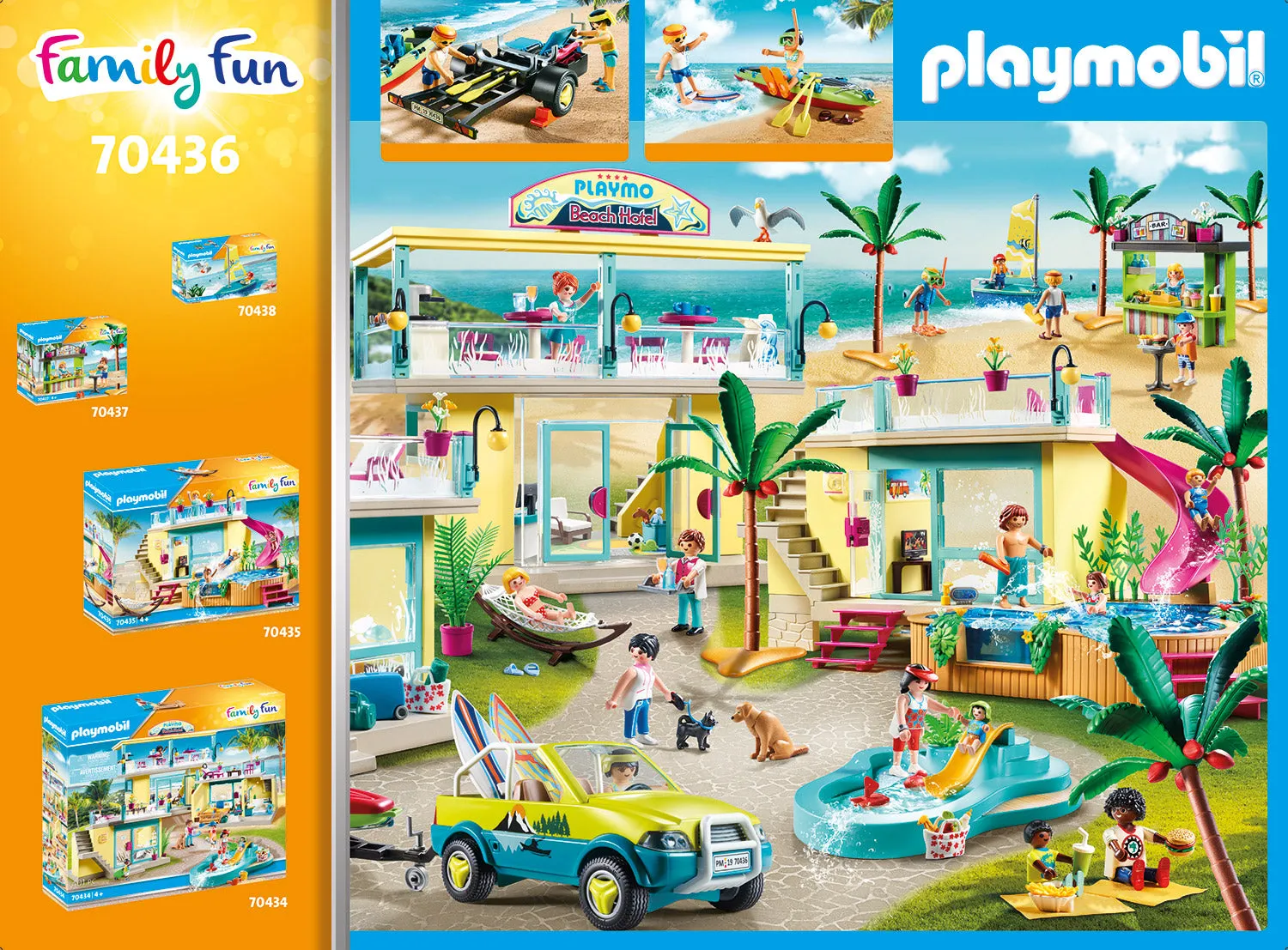 Playmobil 70436 Family Fun Beach Car With Canoe