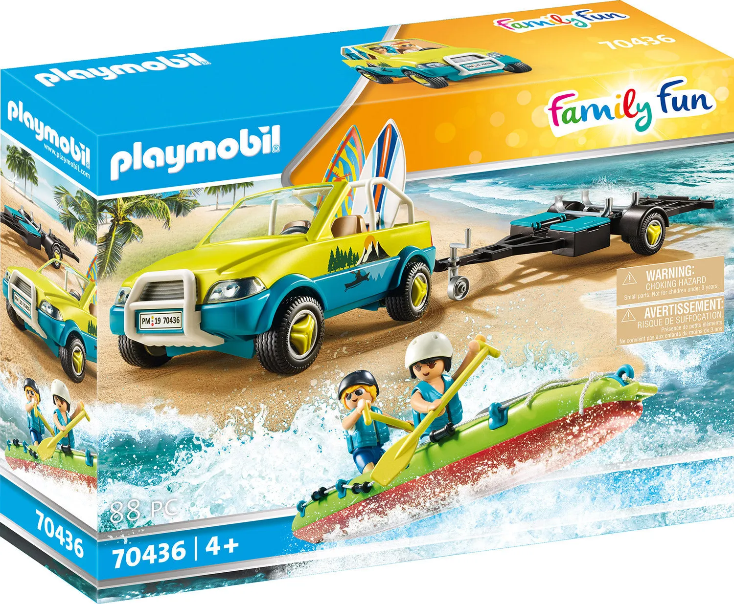 Playmobil 70436 Family Fun Beach Car With Canoe