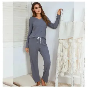 Polycotton Thicken Knit Tracksuit Set Jogger Set Lounge Wear UK Size (XXL Size)