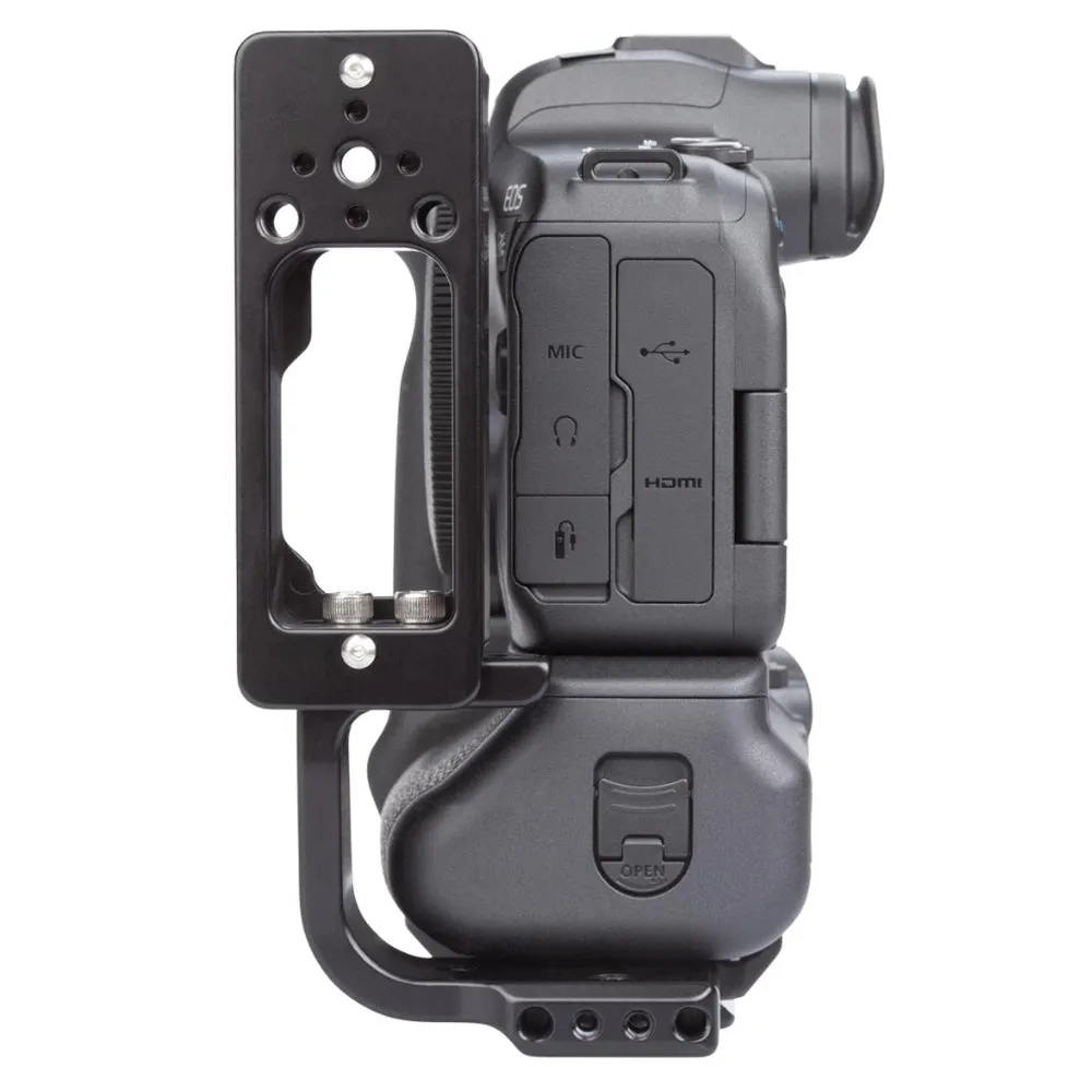 ProMediaGear PLCBGR10 L-Bracket for Canon R5 and R6 Battery Grip BG-R10 c/w Arca-Swiss type Plate