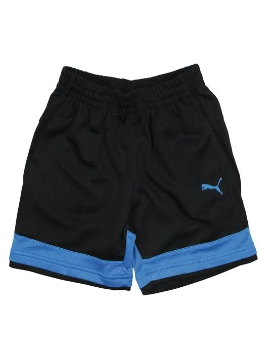 Puma Toddler Boys Merge Angle Athletic Gym Basketball Shorts, Black/Blue