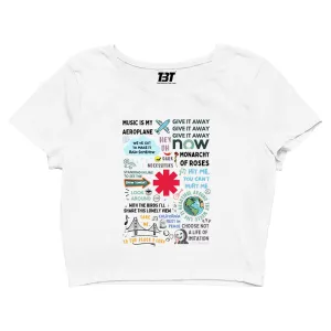 Red Hot Chili Peppers Crop Top - Red Hot Doodle