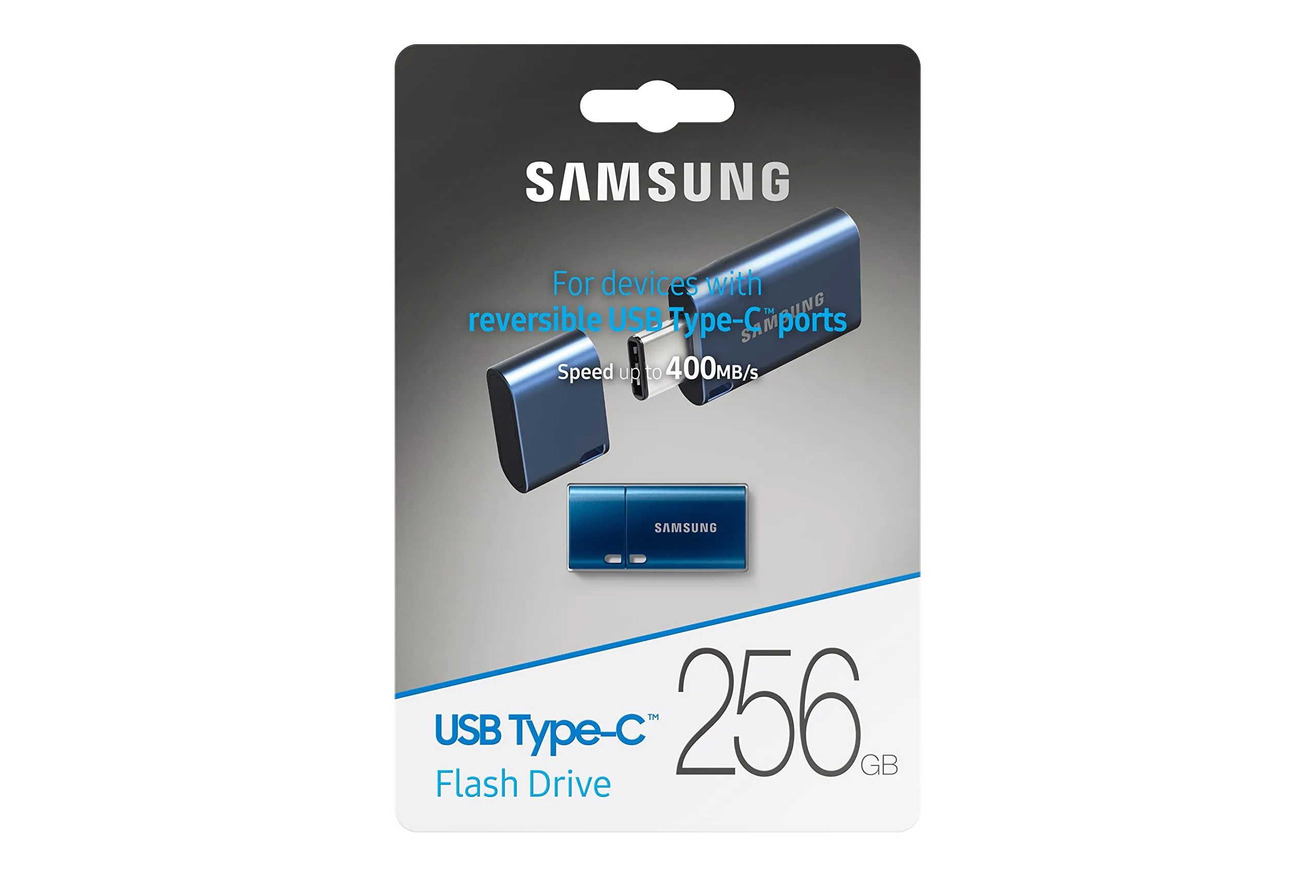 SAMSUNG Type-C USB Flash Drive, 256GB, Transfers 4GB Files in 11 Secs.