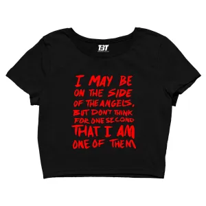 Sherlock Crop Top - I May Be On The Side Of Angels