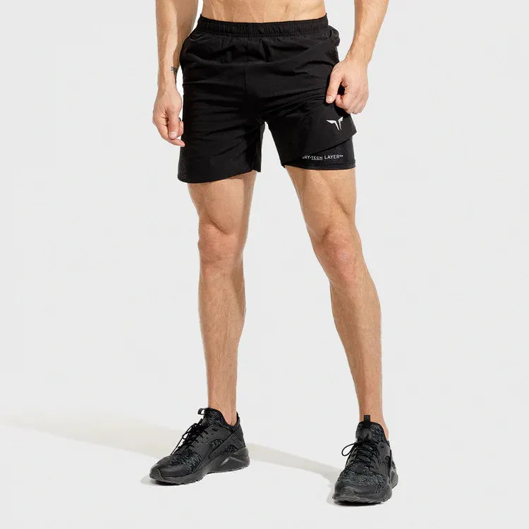 SQUATWOLF Men's 2-in-1 Dry Tech Shorts