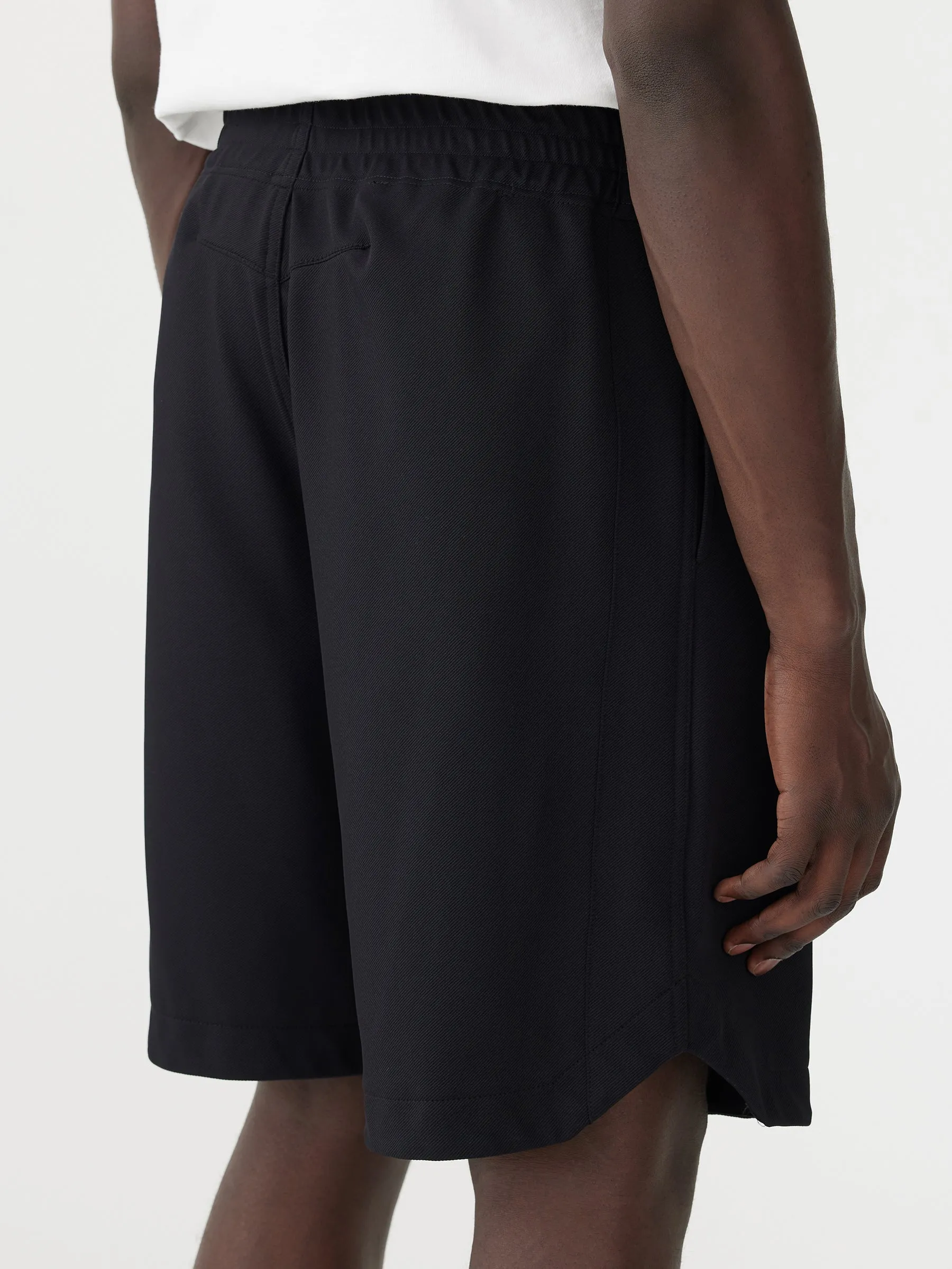 stretch twill basketball short