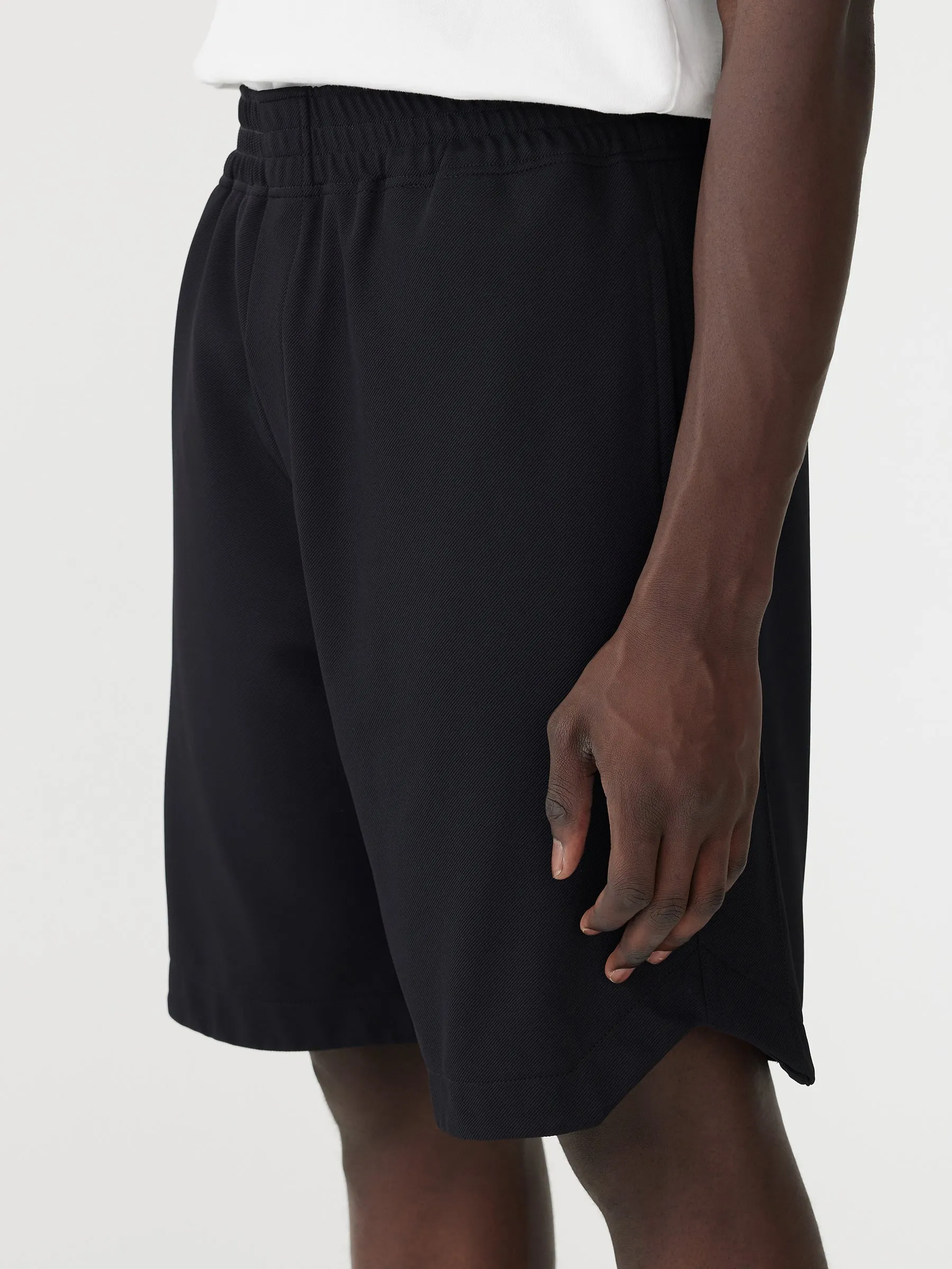 stretch twill basketball short