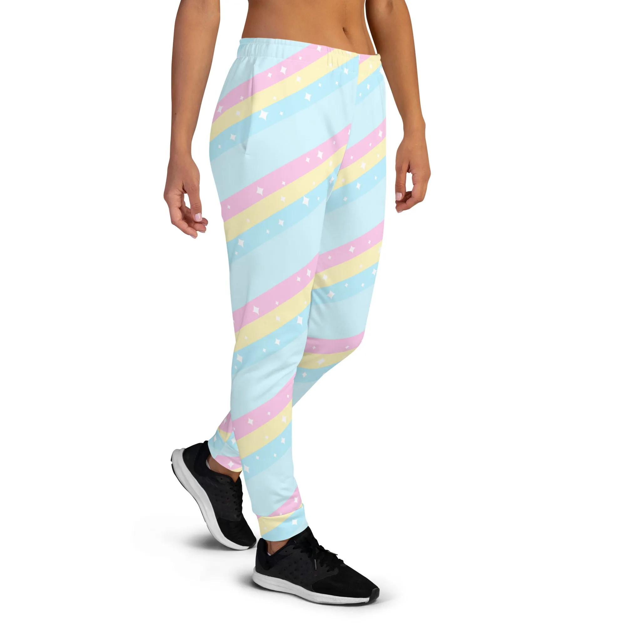 Teatime Fantasy Blue Rainbow Women's Joggers