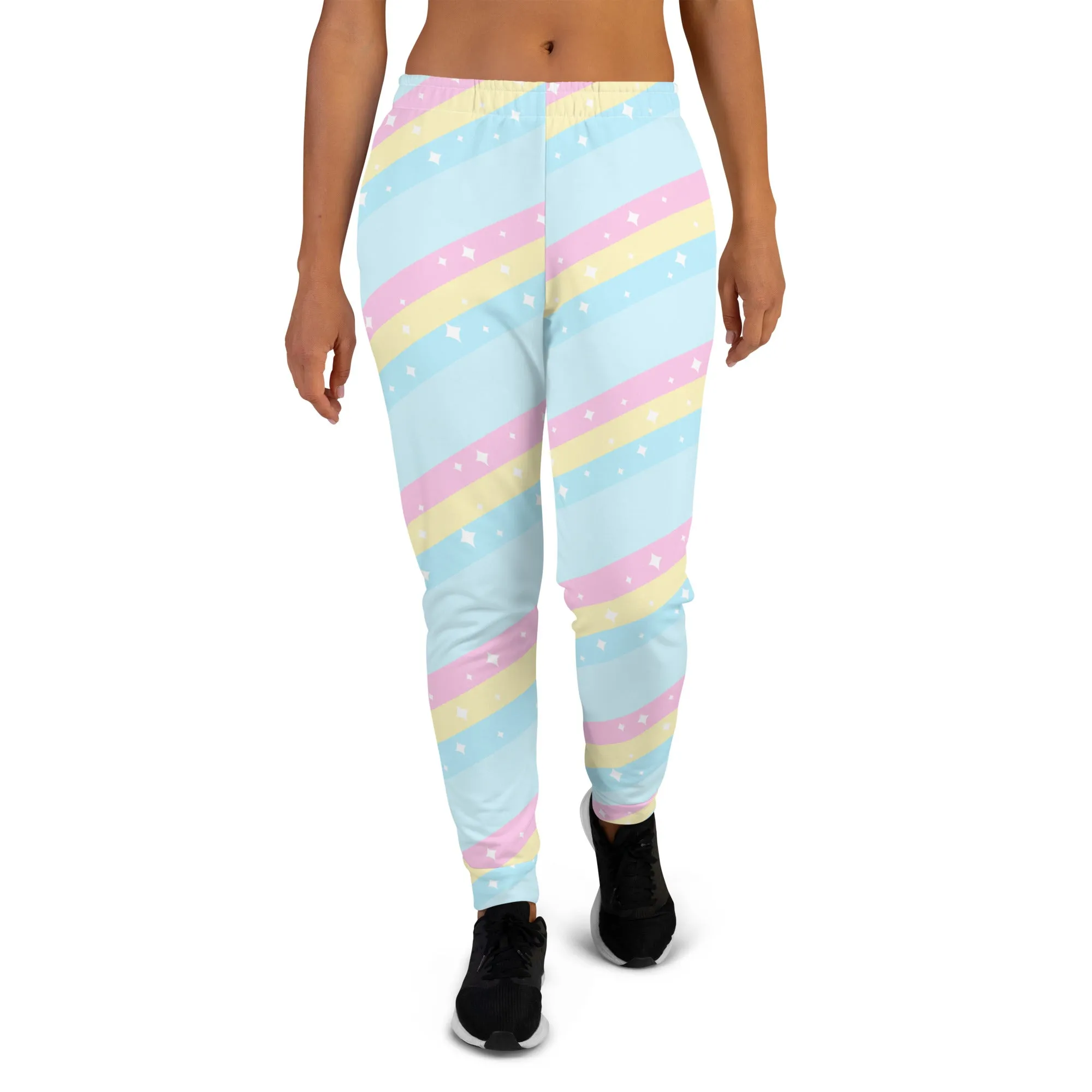 Teatime Fantasy Blue Rainbow Women's Joggers