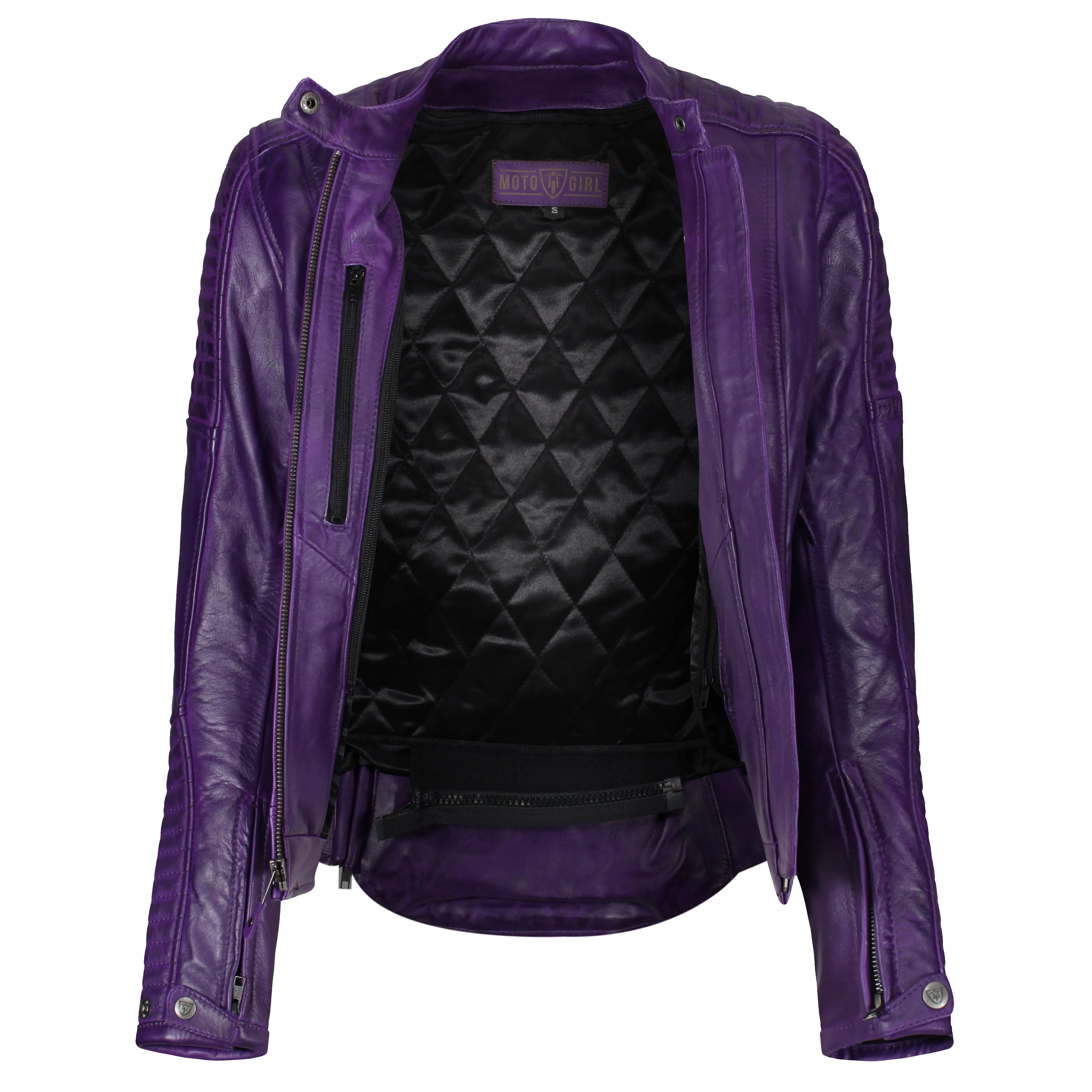 Valerie Purple Leather Jacket