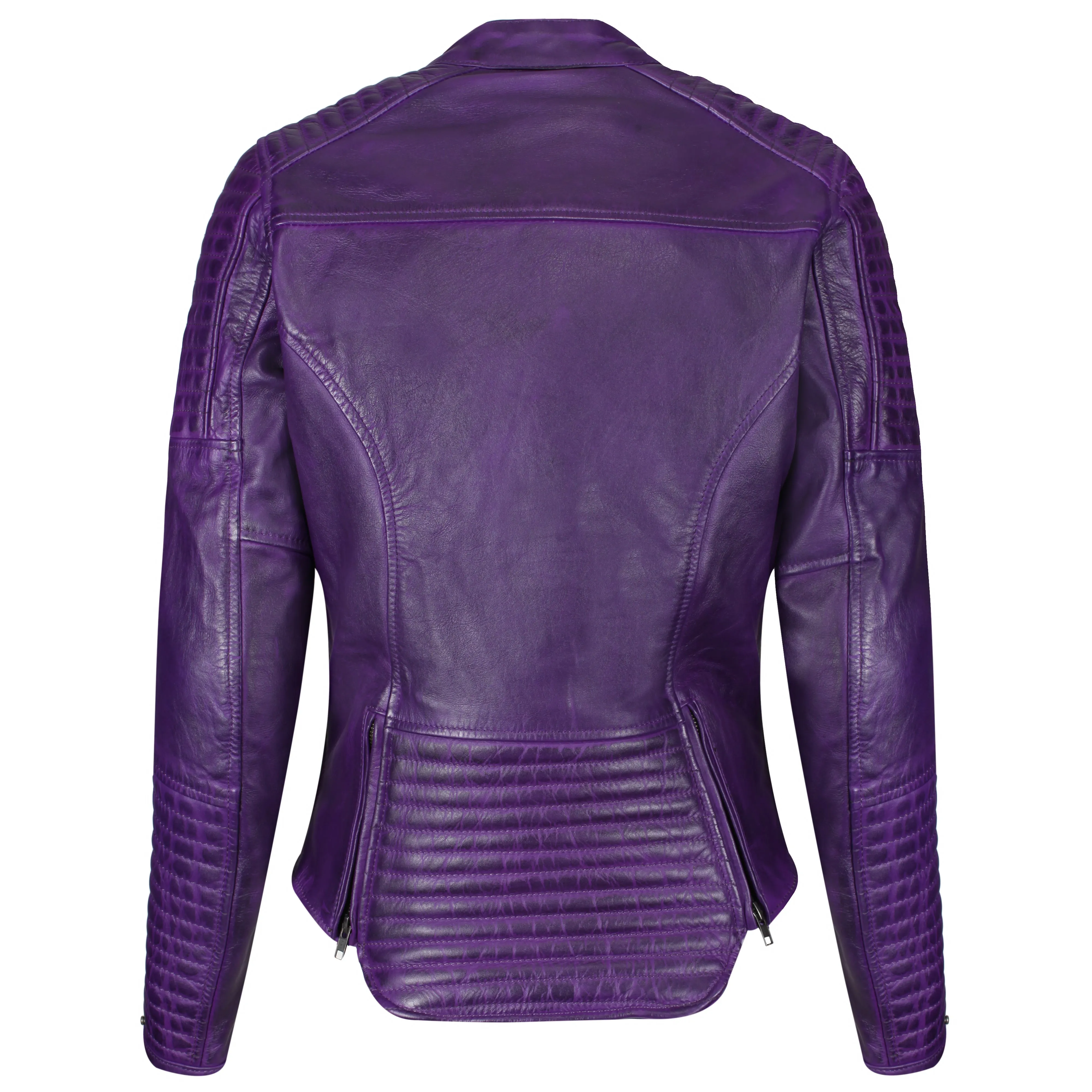 Valerie Purple Leather Jacket