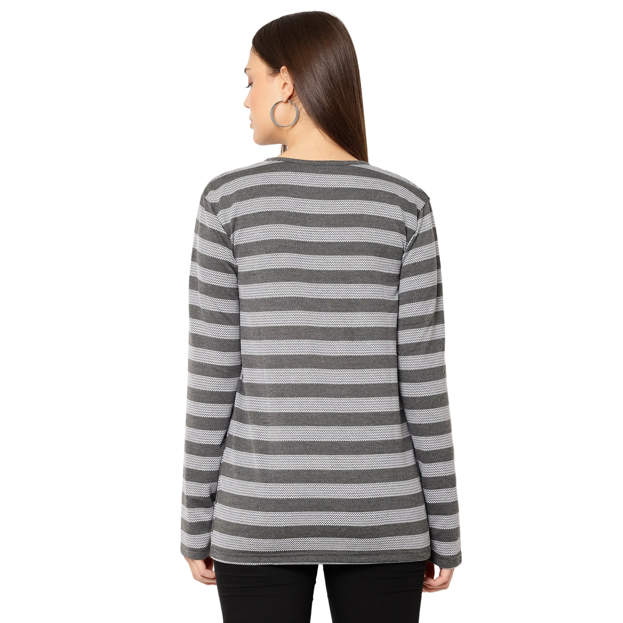 Vimal Jonney Grey Color Full Sleeve Tshirt For Women