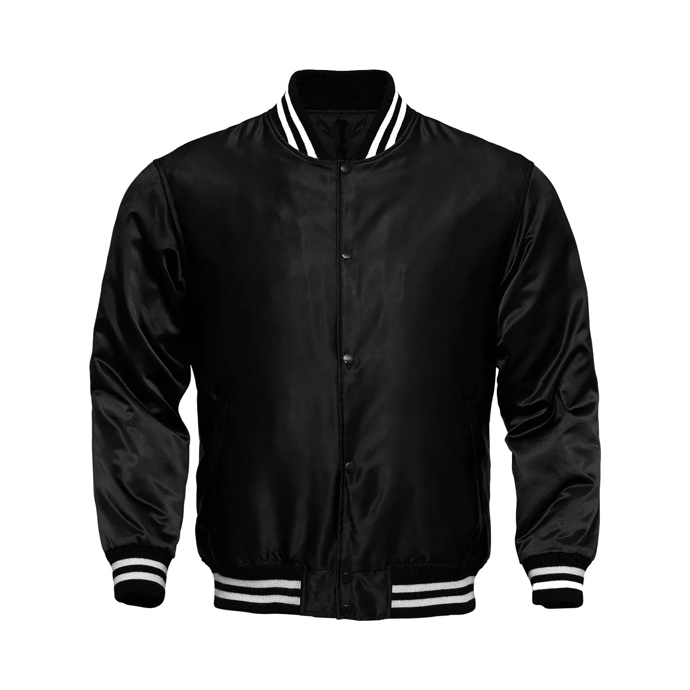 Women Satin Jacket All Black