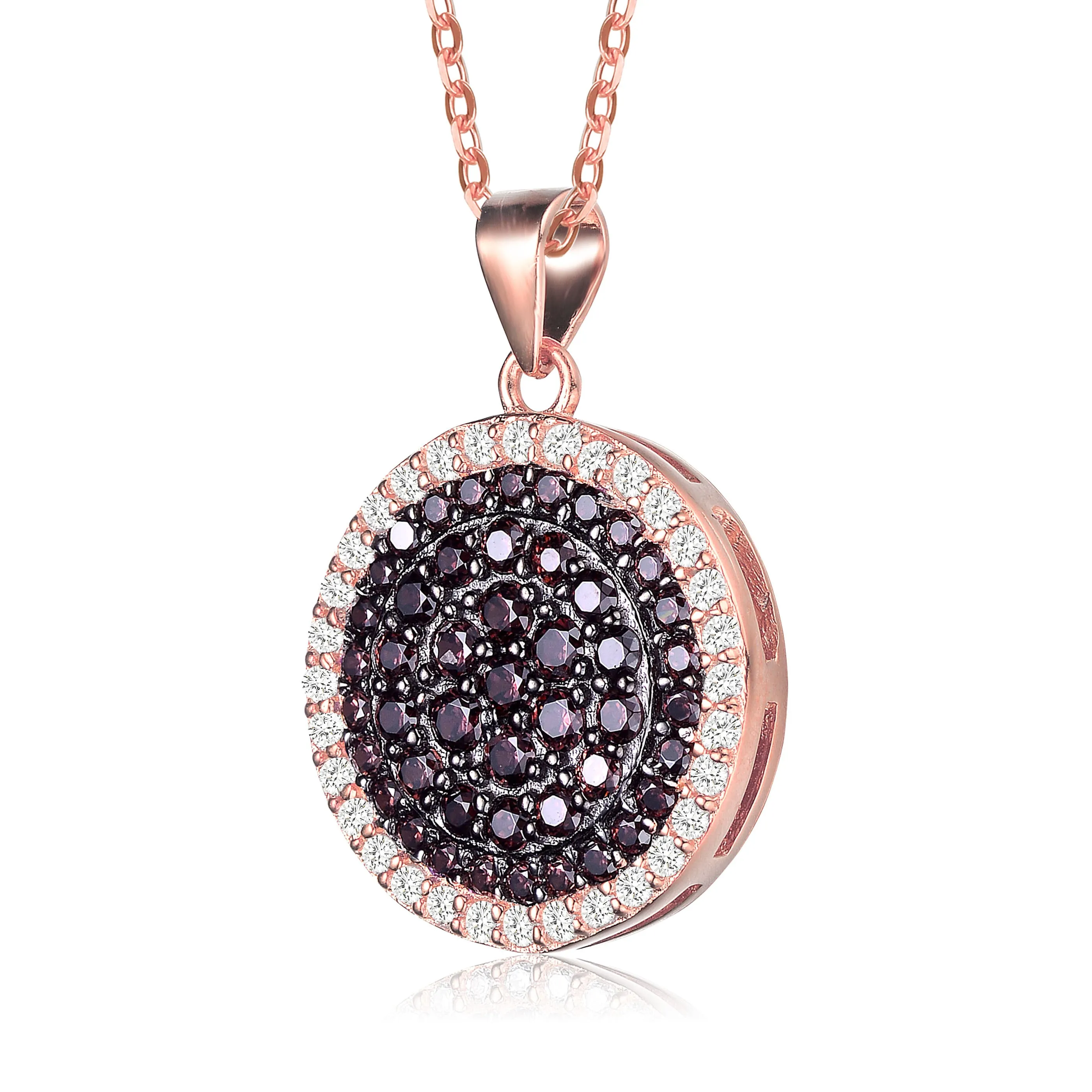 Yvonne Pendant with Clear and Coffee Cubic Zirconia